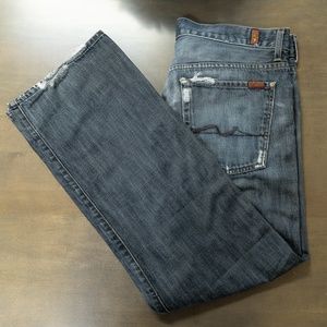 7 For All Mankind Relaxed Blue Jeans 36